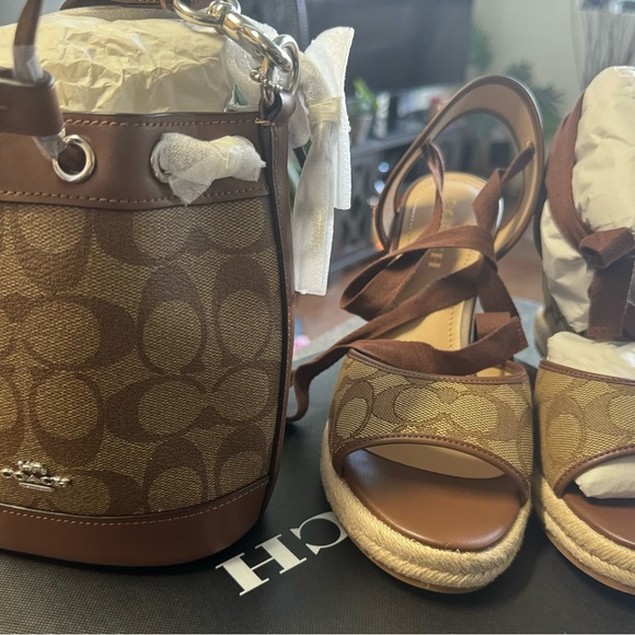 Authentic Coach Patrice Signature Jacquard Espadrille Sandals ❤️ - Picture 4 of 8